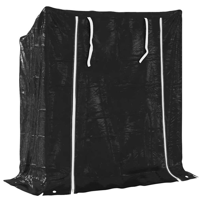 Casa si Gradina - Termice - Sobe, Seminee si accesorii - Accesorii seminee si sobe - Raft pentru lemn de foc cu capac de ploaie otel galvanizat, mărime 100.5x40.5x110.5 cm - Infinity.ro