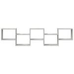 Casa si Gradina - Mobilier - Biblioteci si rafturi - Rafturi - Raft cubic perete cu 5 compartimente gri beton lemn prelucrat - Infinity.ro