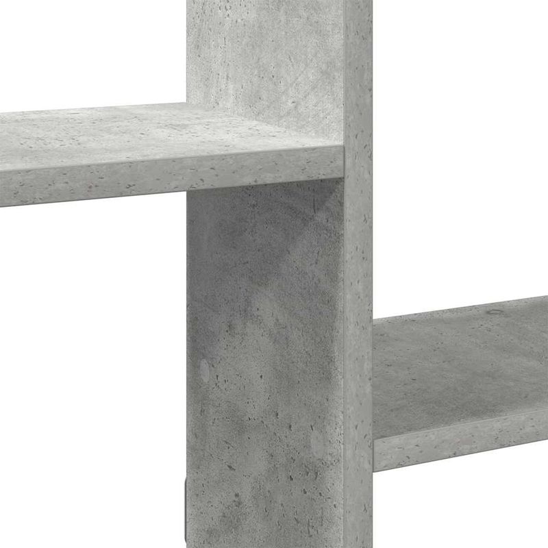 Casa si Gradina - Mobilier - Biblioteci si rafturi - Rafturi - Raft cubic perete cu 5 compartimente gri beton lemn prelucrat - Infinity.ro