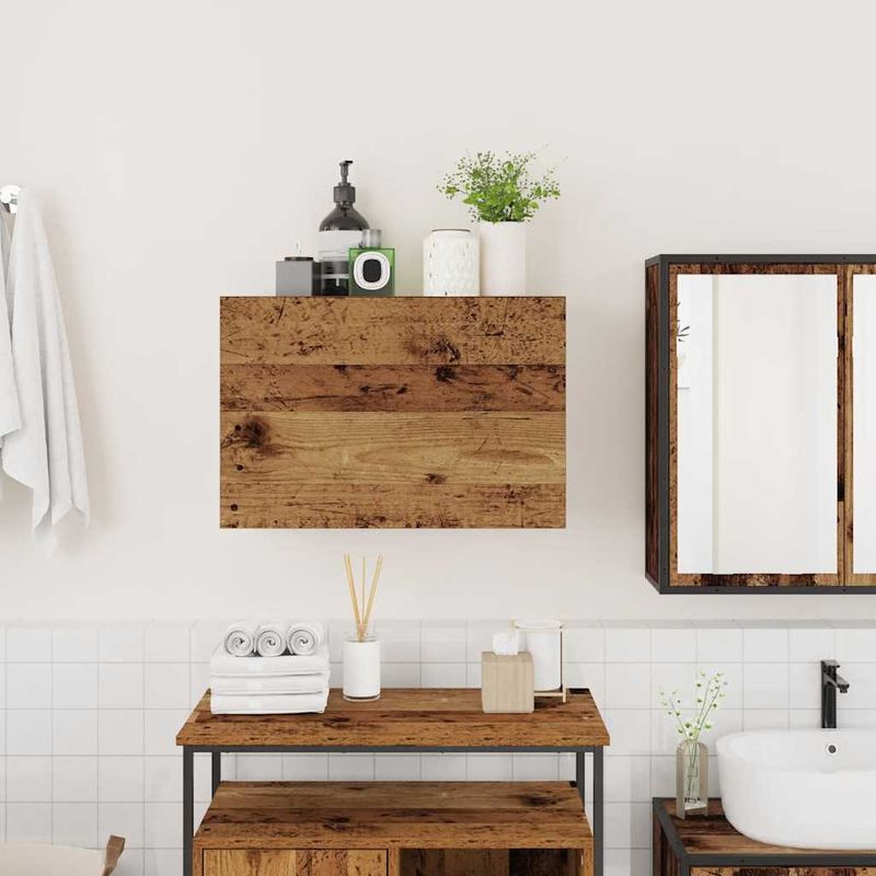 Casa si Gradina - Mobilier - Mobilier baie - Corpuri baie - Dulap perete de baie, lemn vechi, 60x25x40 cm, lemn prelucrat - Infinity.ro