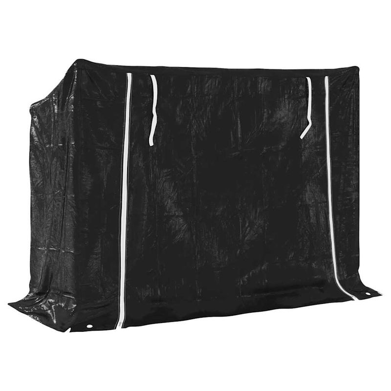 Casa si Gradina - Termice - Sobe, Seminee si accesorii - Accesorii seminee si sobe - Raft pentru lemn de foc cu capac de ploaie otel galvanizat, mărime 151x60.5x110.5 cm - Infinity.ro