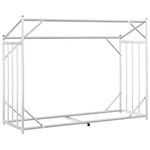 Casa si Gradina - Termice - Sobe, Seminee si accesorii - Accesorii seminee si sobe - Raft pentru lemn de foc cu capac de ploaie otel galvanizat, mărime 151x60.5x110.5 cm - Infinity.ro