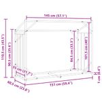 Casa si Gradina - Termice - Sobe, Seminee si accesorii - Accesorii seminee si sobe - Raft pentru lemn de foc cu capac de ploaie otel galvanizat, mărime 151x60.5x110.5 cm - Infinity.ro