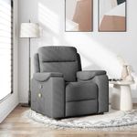 Ingrijire personala si Cosmetice - Sanatate si wellness - Articole wellness - Fotolii de masaj - Fotoliu de masaj rabatabil, gri inchis, material textil - Infinity.ro