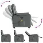 Ingrijire personala si Cosmetice - Sanatate si wellness - Articole wellness - Fotolii de masaj - Fotoliu de masaj rabatabil, gri inchis, material textil - Infinity.ro