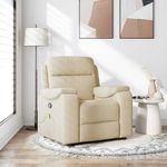 Ingrijire personala si Cosmetice - Sanatate si wellness - Articole wellness - Fotolii de masaj - Fotoliu rabatabil de masaj, crem, material textil - Infinity.ro