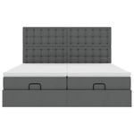Casa si Gradina - Mobilier - Paturi si accesorii - Paturi - Cadru de pat otoman cu saltele tesatura gri inchis 160x200cm - Infinity.ro