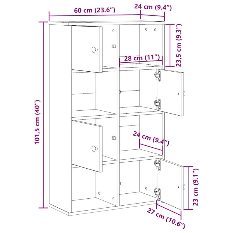 Casa si Gradina - Mobilier - Biblioteci si rafturi - Biblioteci - Biblioteca, lemn vechi, 60x24x101,5 cm, lemn prelucrat - Infinity.ro