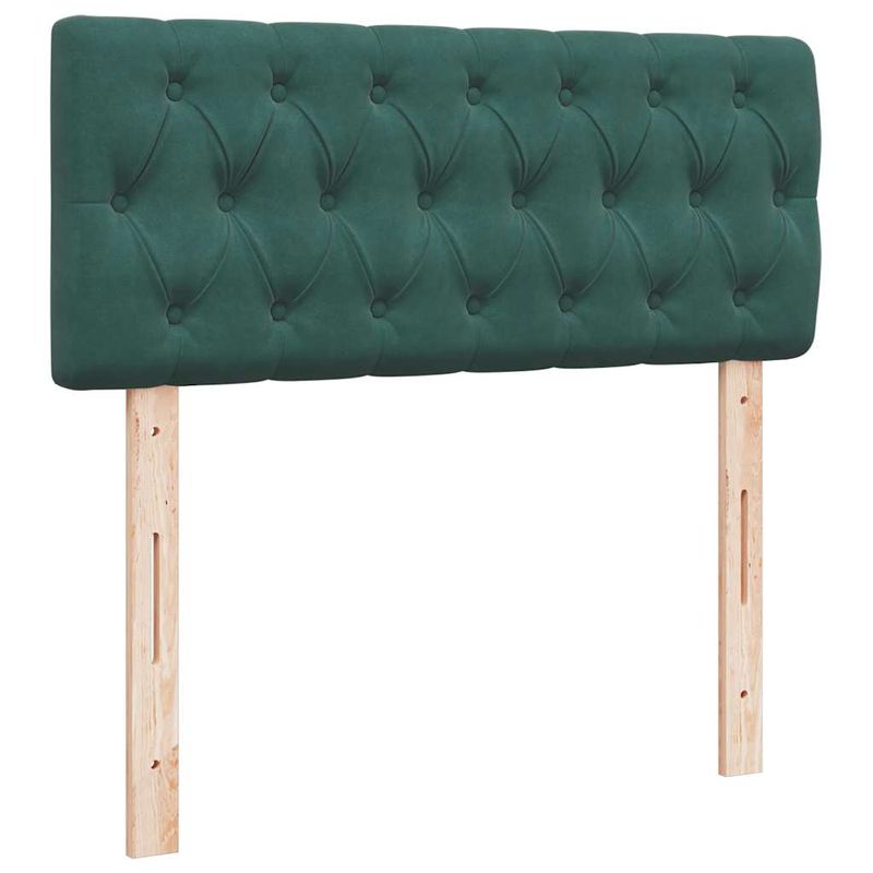 Casa si Gradina - Mobilier - Paturi si accesorii - Paturi - Cadru de pat otoman cu saltea verde inchis 120x190 cm catifea - Infinity.ro