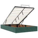 Casa si Gradina - Mobilier - Paturi si accesorii - Paturi - Cadru de pat otoman cu saltea verde inchis 120x190 cm catifea - Infinity.ro