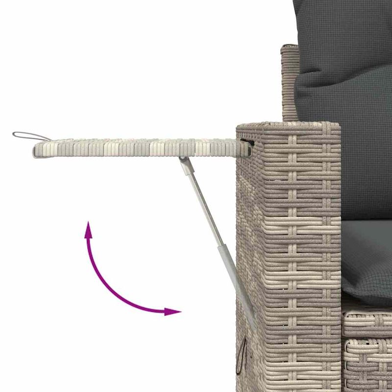 Casa si Gradina - Gradina si terasa - Mobilier exterior - Seturi mobila gradina - Set canapele de gradina cu perne, 7piese gri deschis poliratan - Infinity.ro
