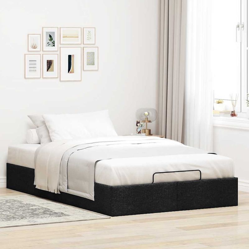 Casa si Gradina - Mobilier - Paturi si accesorii - Paturi - Cadru de pat otoman fara saltea Negru 120x200 cm tesatura - Infinity.ro