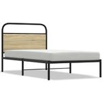 Casa si Gradina - Mobilier - Paturi si accesorii - Paturi - Cadru de pat fara saltea 107x203 cm Lemn derivat stejar Sonoma - Infinity.ro