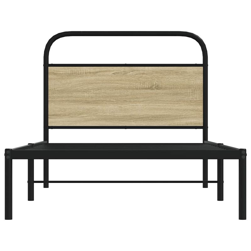 Casa si Gradina - Mobilier - Paturi si accesorii - Paturi - Cadru de pat fara saltea 107x203 cm Lemn derivat stejar Sonoma - Infinity.ro