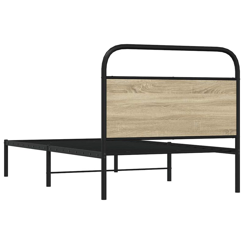 Casa si Gradina - Mobilier - Paturi si accesorii - Paturi - Cadru de pat fara saltea 107x203 cm Lemn derivat stejar Sonoma - Infinity.ro