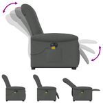 Ingrijire personala si Cosmetice - Sanatate si wellness - Articole wellness - Fotolii de masaj - Fotoliu electric masaj rabatabil cu ridicare, gri inchis textil - Infinity.ro