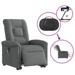 Ingrijire personala si Cosmetice - Sanatate si wellness - Articole wellness - Fotolii de masaj - Fotoliu electric masaj rabatabil cu ridicare, gri inchis textil - Infinity.ro