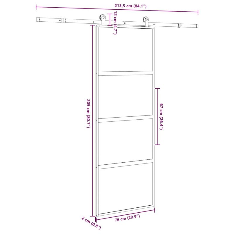 Casa si Gradina - Constructii - Usi interior, exterior si garaj - Usi garaj - Usa glisanta cu set de feronerie sticla temperata si aluminiu - Infinity.ro