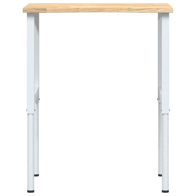Casa si Gradina - Constructii - Scule de mana si unelte - Mese si bancuri de lucru - Banc lucru 80x60x(71,5-98) cm lemn masiv stejar, alb și natural - Infinity.ro