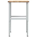Casa si Gradina - Constructii - Scule de mana si unelte - Mese si bancuri de lucru - Banc lucru 80x60x(71,5-98) cm lemn masiv stejar, alb și natural - Infinity.ro