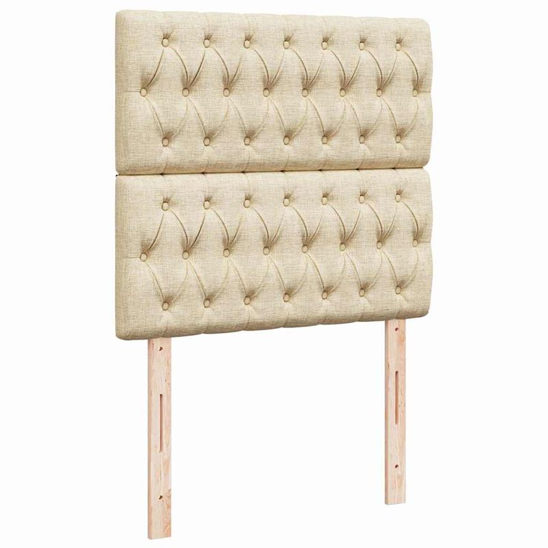 Casa si Gradina - Mobilier - Paturi si accesorii - Paturi - Cadru de pat otoman cu saltea crem 80x200cm stofa - Infinity.ro