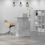 Casa si Gradina - Mobilier - Mese si birouri - Birouri - Birou de receptie Gri beton 100x40x104 cm Lemn prelucrat - Infinity.ro
