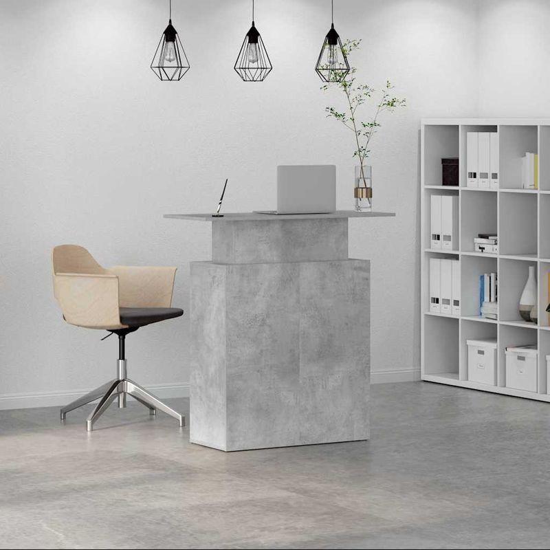 Casa si Gradina - Mobilier - Mese si birouri - Birouri - Birou de receptie Gri beton 100x40x104 cm Lemn prelucrat - Infinity.ro