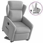 Casa si Gradina - Mobilier - Scaune si fotolii - Fotolii - Fotoliu inclinabil vertical din tesatura gri nor - Infinity.ro