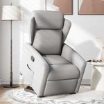 Casa si Gradina - Mobilier - Scaune si fotolii - Fotolii - Fotoliu inclinabil vertical din tesatura gri nor - Infinity.ro
