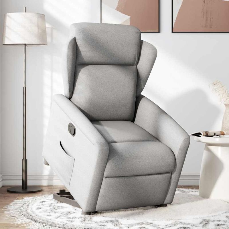 Casa si Gradina - Mobilier - Scaune si fotolii - Fotolii - Fotoliu inclinabil vertical din tesatura gri nor - Infinity.ro