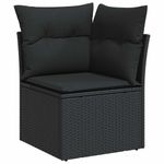 Casa si Gradina - Gradina si terasa - Mobilier exterior - Seturi mobila gradina - Set canapele de gradina cu perne, 7 piese, negru, poliratan - Infinity.ro