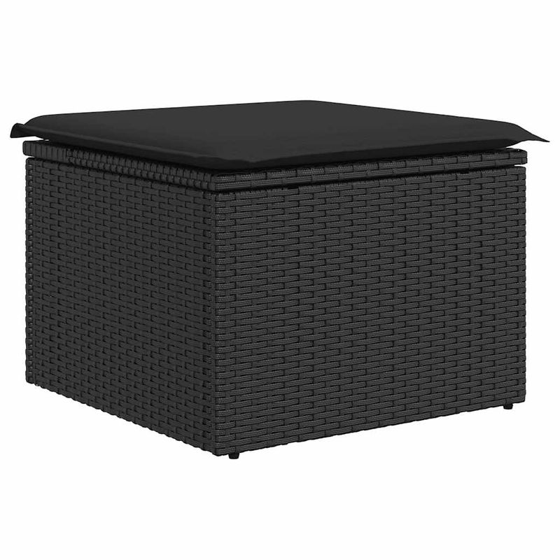 Casa si Gradina - Gradina si terasa - Mobilier exterior - Seturi mobila gradina - Set canapele de gradina cu perne, 7 piese, negru, poliratan - Infinity.ro