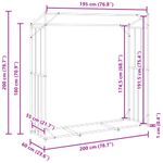 Casa si Gradina - Termice - Sobe, Seminee si accesorii - Accesorii seminee si sobe - Suport pentru lemne de foc cu capac de ploaie Otel galvanizat - Infinity.ro
