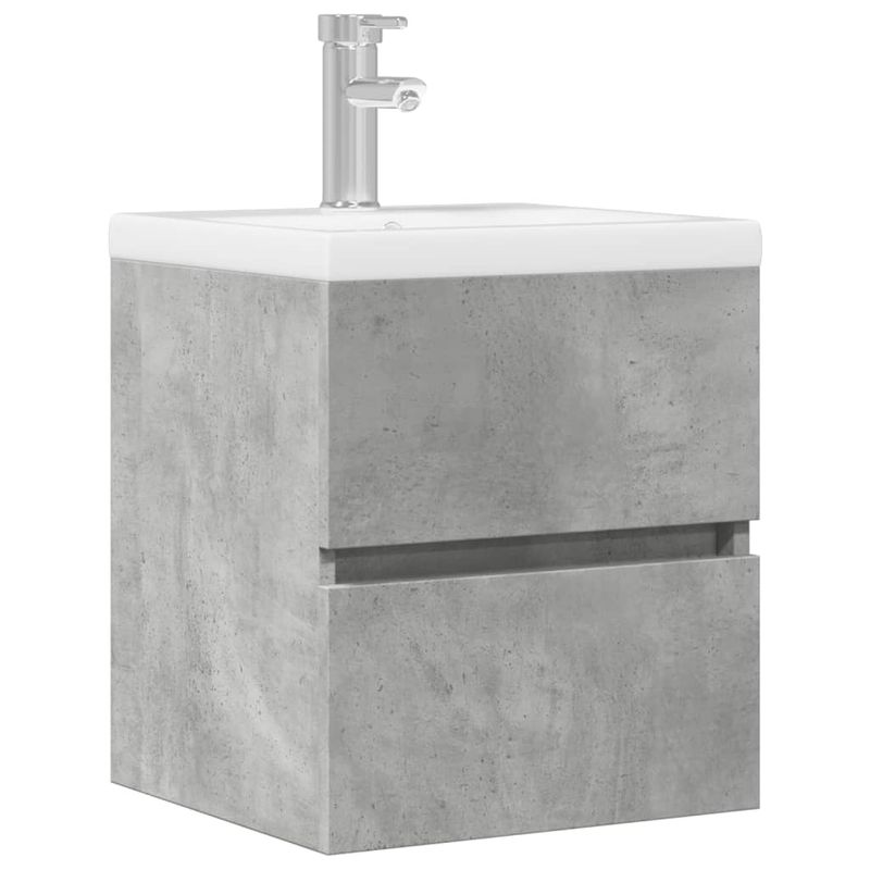Casa si Gradina - Mobilier - Mobilier baie - Comode baie - Dulap pentru chiuveta, gri beton, 41x38,5x45 cm, PAL - Infinity.ro