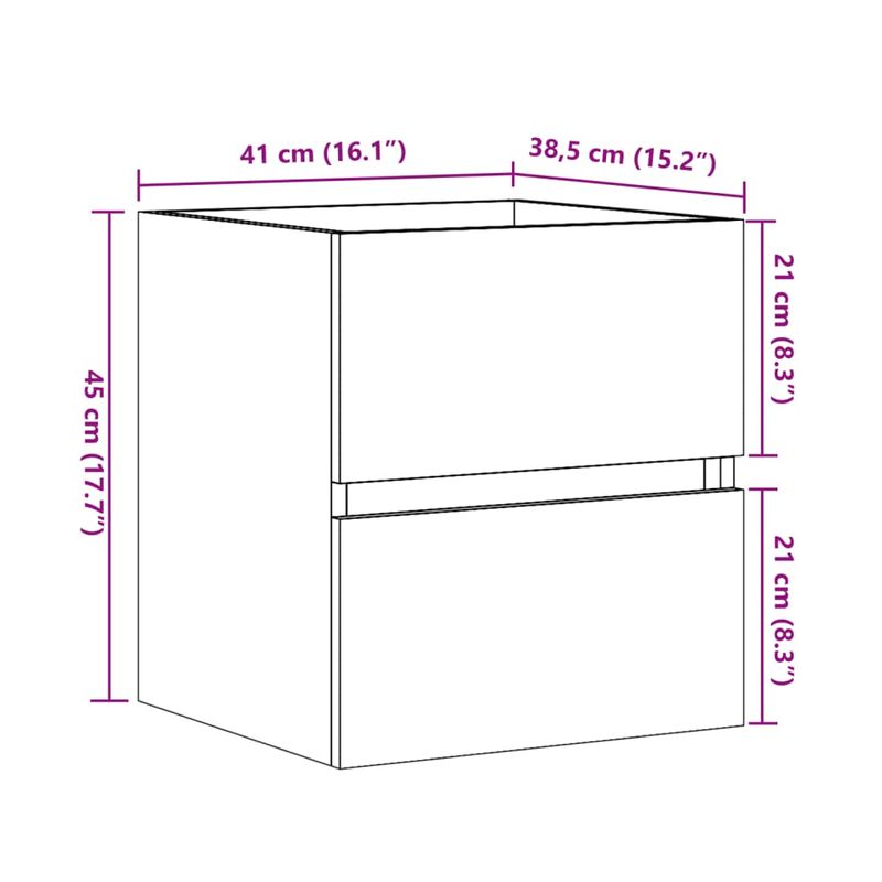 Casa si Gradina - Mobilier - Mobilier baie - Comode baie - Dulap pentru chiuveta, gri beton, 41x38,5x45 cm, PAL - Infinity.ro