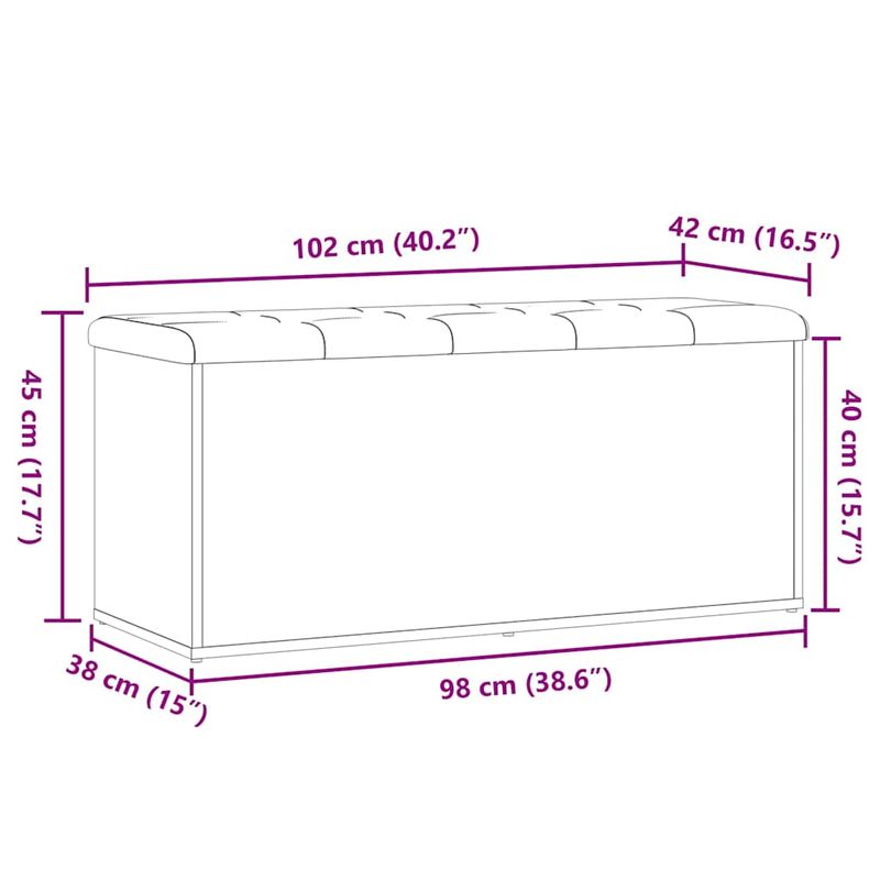 Casa si Gradina - Mobilier - Canapele si coltare - Banchete - Banca de depozitare,lemn vechi, 102x42x45 cm, lemn prelucrat - Infinity.ro