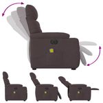 Ingrijire personala si Cosmetice - Sanatate si wellness - Articole wellness - Fotolii de masaj - Fotoliu electric masaj rabatabil cu ridicare maro inchis textil - Infinity.ro