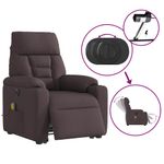 Ingrijire personala si Cosmetice - Sanatate si wellness - Articole wellness - Fotolii de masaj - Fotoliu electric masaj rabatabil cu ridicare maro inchis textil - Infinity.ro