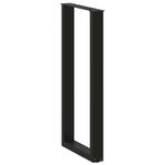 Casa si Gradina - Mobilier - Feronerie si accesorii mobila - Picioare pentru masuta de cafea in forma de U 2 buc Negru Otel - Infinity.ro