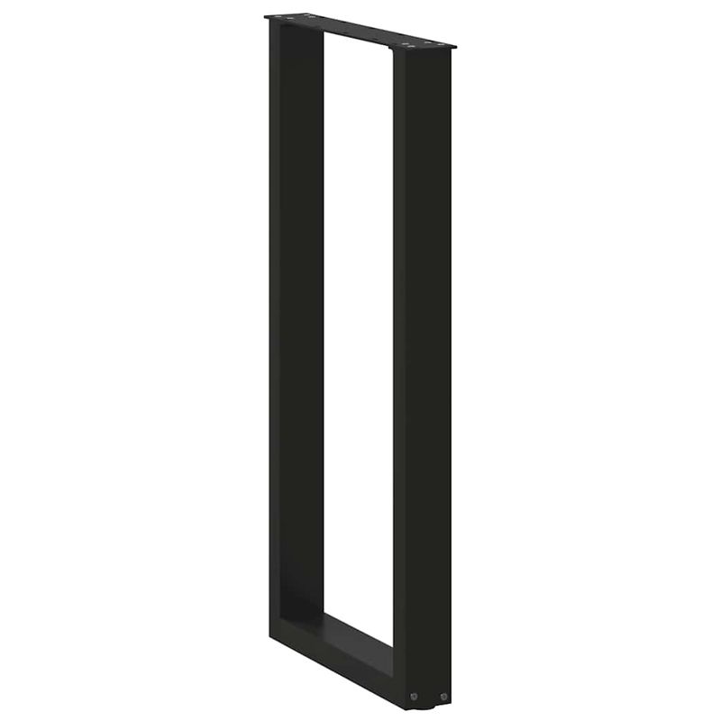 Casa si Gradina - Mobilier - Feronerie si accesorii mobila - Picioare pentru masuta de cafea in forma de U 2 buc Negru Otel - Infinity.ro