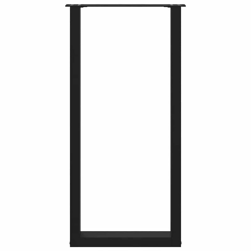 Casa si Gradina - Mobilier - Feronerie si accesorii mobila - Picioare pentru masuta de cafea in forma de U 2 buc Negru Otel - Infinity.ro
