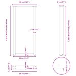 Casa si Gradina - Mobilier - Feronerie si accesorii mobila - Picioare pentru masuta de cafea in forma de U 2 buc Negru Otel - Infinity.ro