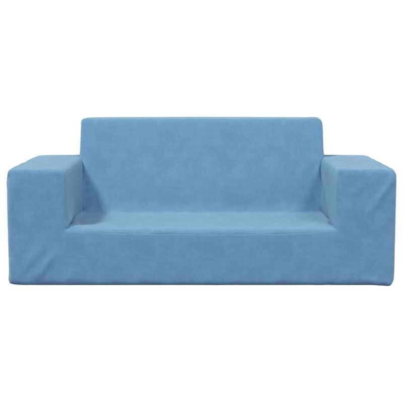 Casa si Gradina - Mobilier - Mobilier copii - Mobilier camera copiilor - Canapea pentru copii cu 2 locuri, albastru, plus moale - Infinity.ro