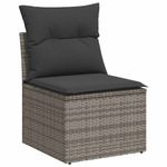 Casa si Gradina - Gradina si terasa - Mobilier exterior - Seturi mobila gradina - Set canapele de gradina, 7 piese, cu perne, gri, poliratan - Infinity.ro