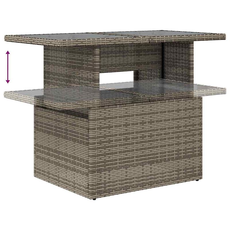 Casa si Gradina - Gradina si terasa - Mobilier exterior - Seturi mobila gradina - Set canapele de gradina, 7 piese, cu perne, gri, poliratan - Infinity.ro