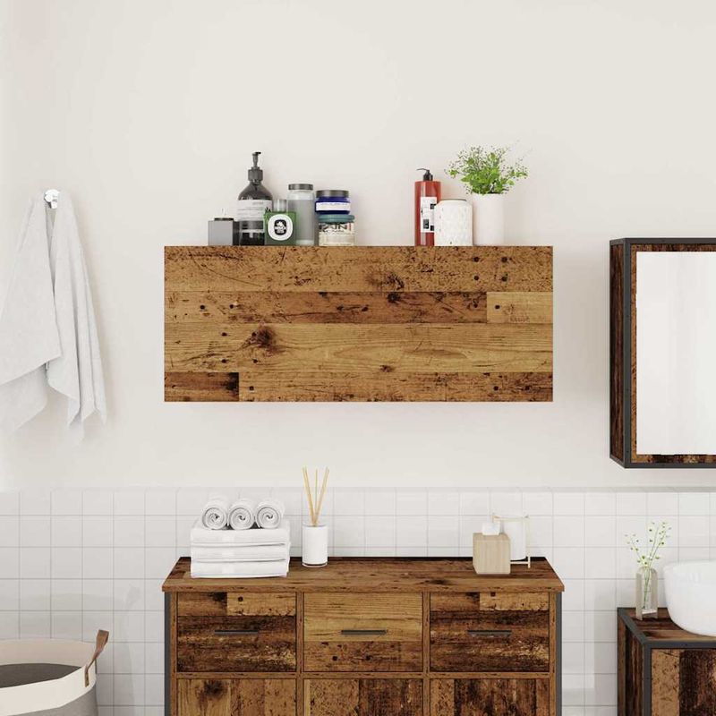 Casa si Gradina - Mobilier - Mobilier baie - Corpuri baie - Dulap perete de baie, lemn vechi, 100x25x40 cm, lemn prelucrat - Infinity.ro