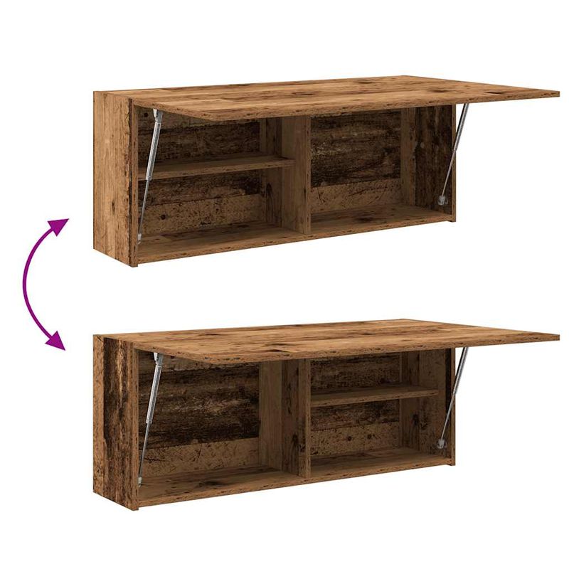 Casa si Gradina - Mobilier - Mobilier baie - Corpuri baie - Dulap perete de baie, lemn vechi, 100x25x40 cm, lemn prelucrat - Infinity.ro