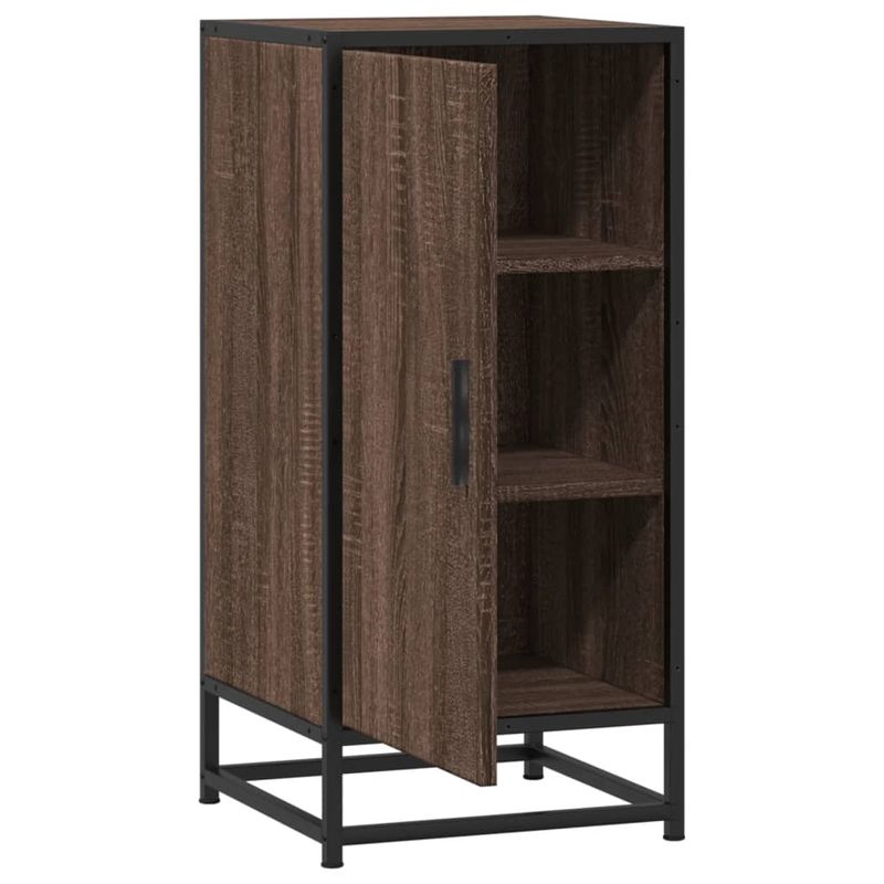 Casa si Gradina - Mobilier - Comode si corpuri - Comode - Dulap, stejar maro, 35,5x35x76 cm, lemn prelucrat si metal - Infinity.ro