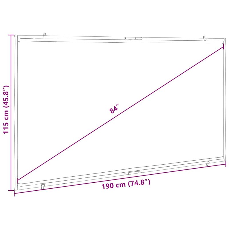 TV, Audio-Video si Foto - Videoproiectoare si accesorii - Ecrane proiectie - Ecran de proiectie suspendat pe perete 84 inch 16:9 - Infinity.ro