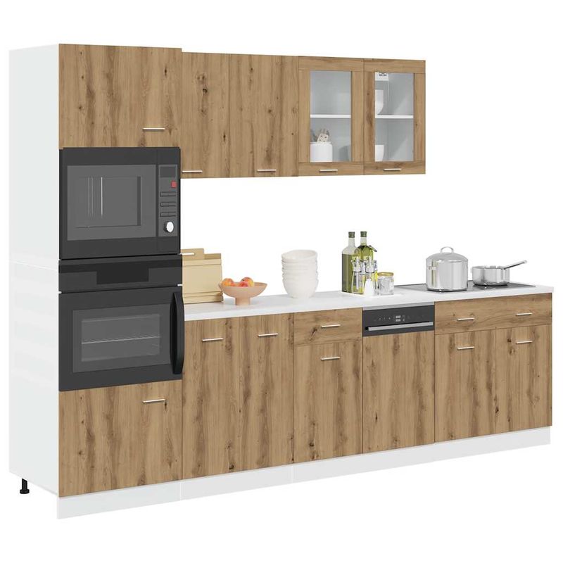 Casa si Gradina - Mobilier - Comode si corpuri - Corpuri bucatarie - Set dulapuri de bucatarie 7 piese Artisan Stejar lemn prelucrat - Infinity.ro